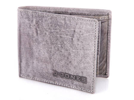 Men's Vintage Leather Wallet Gray J Jones