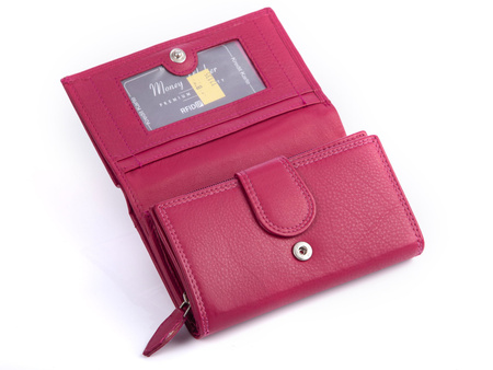 Große rosa Money Maker Geldbörse für Frauen aus weichem RFID-Echtleder