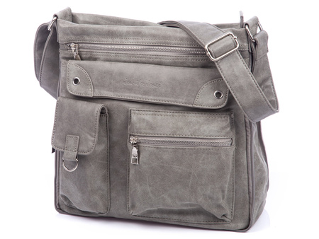 Jennifer Jones expandable women's shoulder bag grey