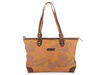 Große Vintage-Stil Damen Tasche mit natürlichen Leder braun